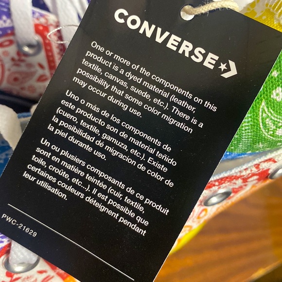 Converse rare rainbow pride all stars tapestry paisley high top sneakers - Picture 13 of 14